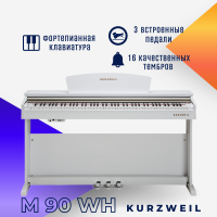 Цифровое пианино Kurzweil M90 WH белое, с банкеткой