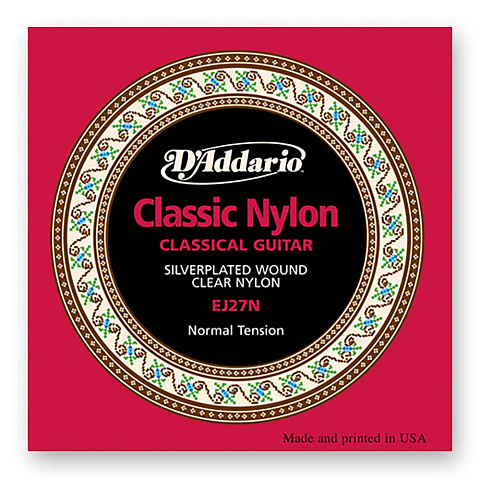 Струны для классической гитары D'Addario Student Nylon EJ27N Normal 4/4 (6 шт)