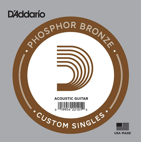 Струна для акустической гитары D'Addario Phosphor Bronze PB027