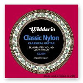 Струны для классической гитары D'Addario Student Nylon EJ27H Hard (6 шт)