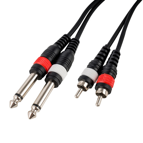 Аудио кабель Cascha HH-2095, 2X джек 6.3 - 2X RCA, 3 м