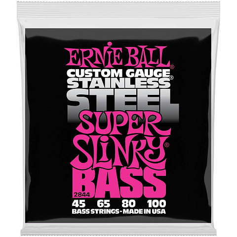 Струны для бас-гитары Ernie Ball Super Slinky Steel Bass 2844 (4 шт)